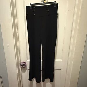 NWT Hot Topic Black Button-Detail Flare Pants